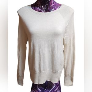 Medium White Banana Republic Soft Wool Sweater